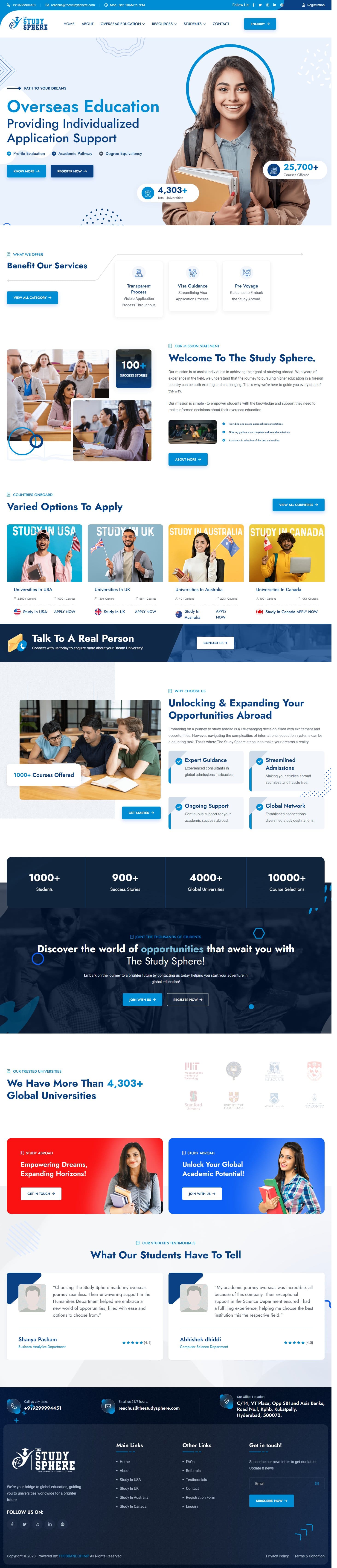 The Study Sphere Website