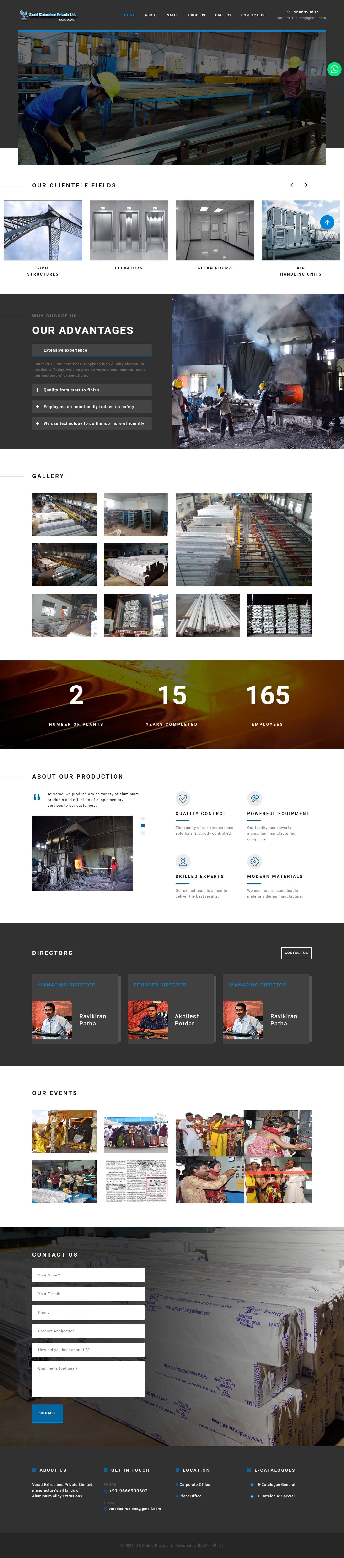 Varad Extrusions Website